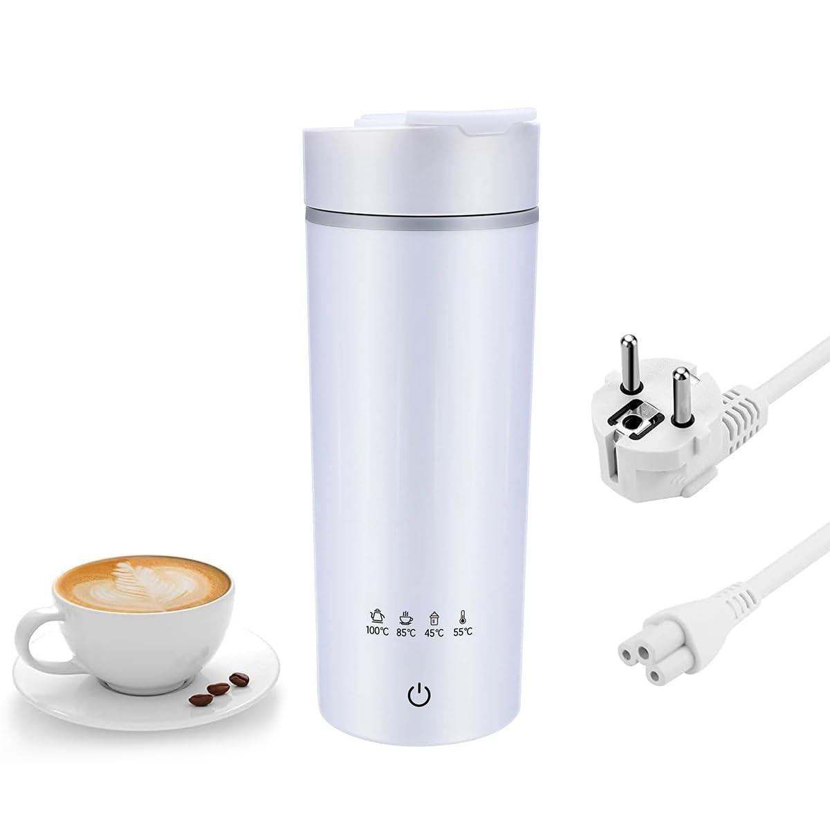 HASTHIP Electric Kettle for Travel 475ml with 4 Preset Portable Electric Water Bottle 304 Stainless Steel Liner Hot Water Kettle Electric Tea Kettle Mug Leakproof Multipurpose HASTHIP Electric Kettle for Travel 475ml with 4 Preset Portable Electric Water Bottle 304 Stainless Steel Liner Hot Water Kettle Electric Tea Kettle Mug Leakproof Multipurpose
